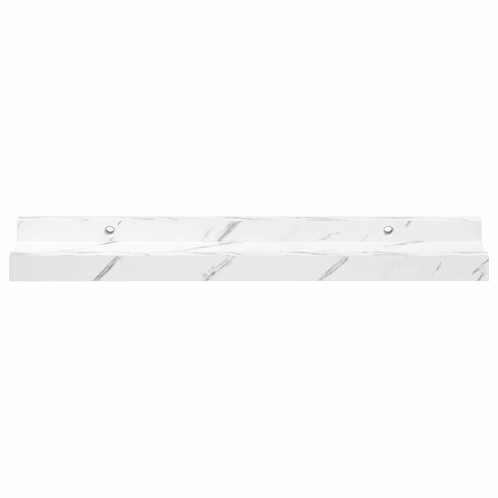 vidaXL Wall Shelf 4 pcs White Marble 40 x 9 x 3 cm Engineered Wood
