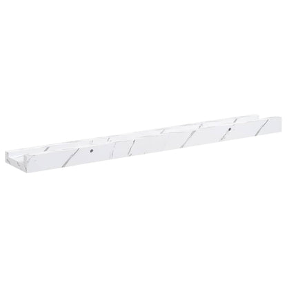vidaXL Wall Shelf 4 pcs White Marble 60 x 9 x 3 cm Engineered Wood