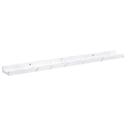 vidaXL Wall Shelf 4 pcs White Marble 80 x 9 x 3 cm Engineered Wood