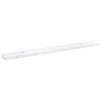 vidaXL Wall Shelf Wall-Mounted 4 pcs White Marble 100 x 9 x 3 cm