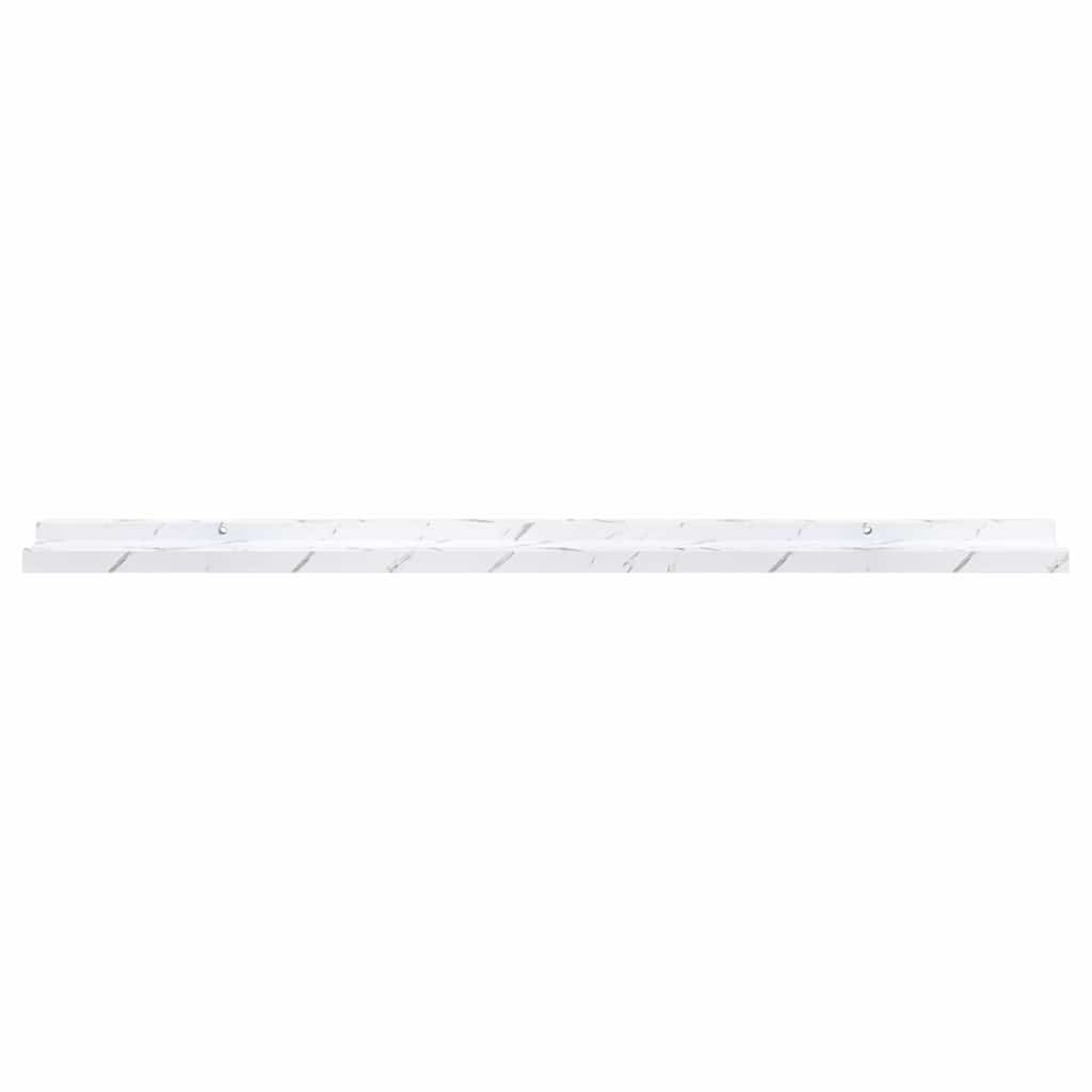 vidaXL Wall Shelf 4 pcs White Marble 100 x 9 x 3 cm Engineered Wood
