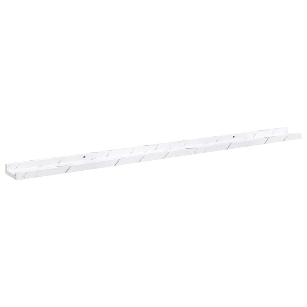 vidaXL Wall Shelf 4 pcs White Marble 115 x 9 x 3 cm Engineered Wood