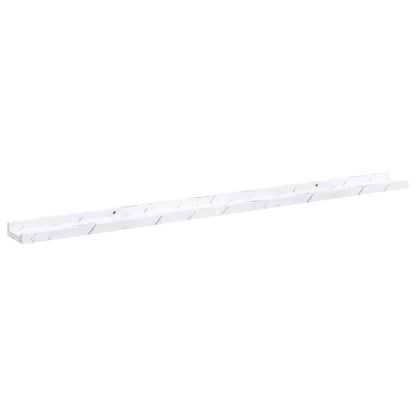 vidaXL Wall Shelf 4 pcs White Marble 115 x 9 x 3 cm Engineered Wood