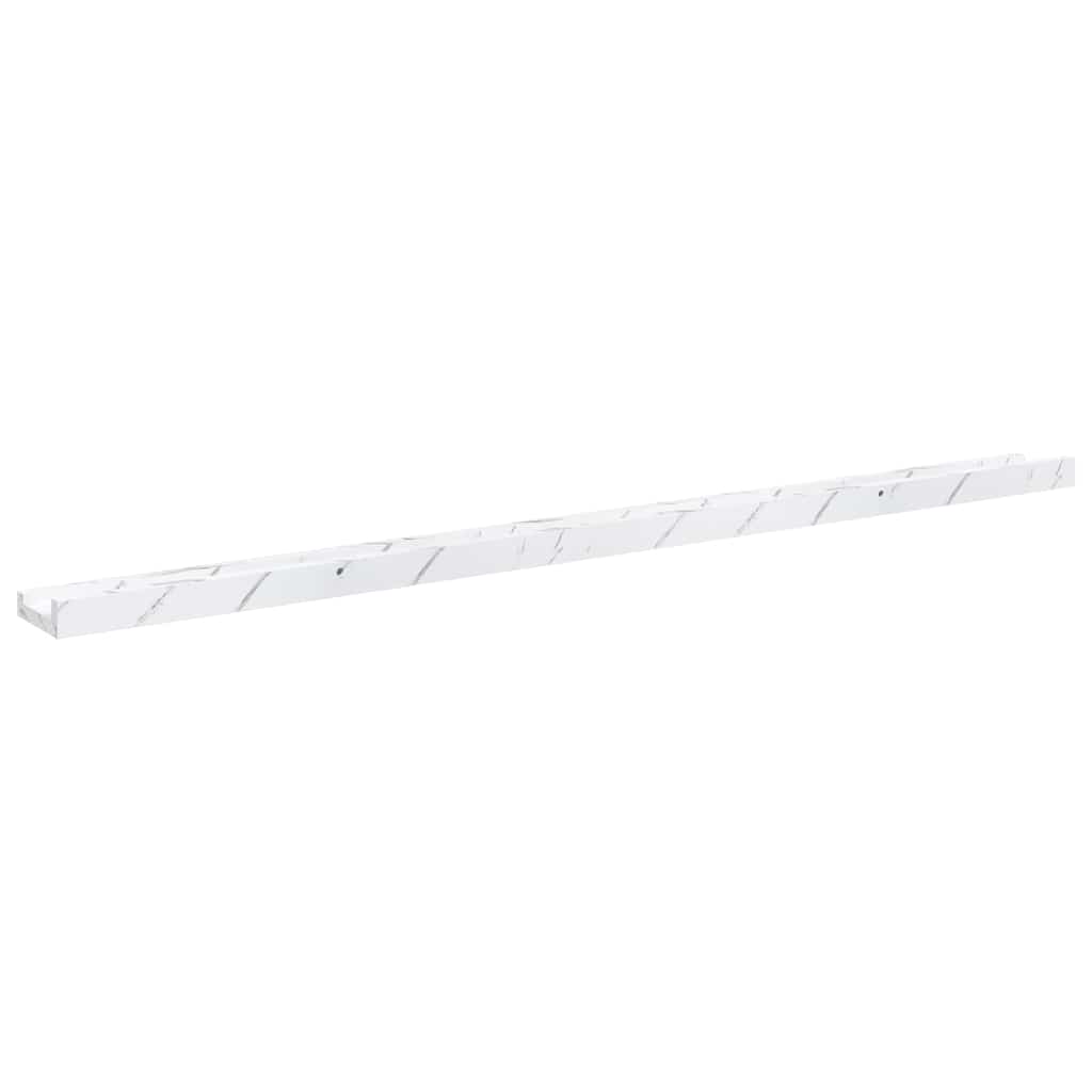 vidaXL Wall Shelf 4 pcs White Marble 115 x 9 x 3 cm Engineered Wood