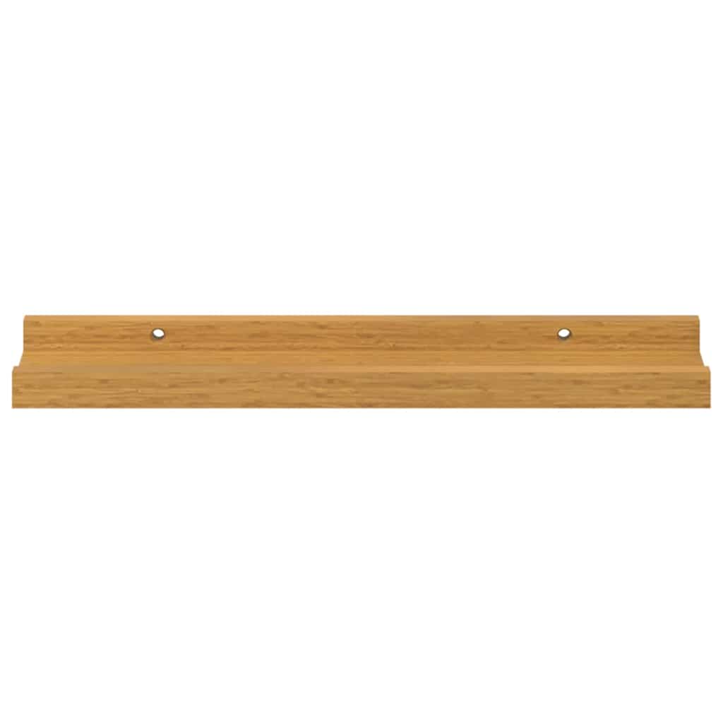 vidaXL Wall Shelf with Shelf 2 pcs Beige 40 x 9 x 3 cm Engineered Wood