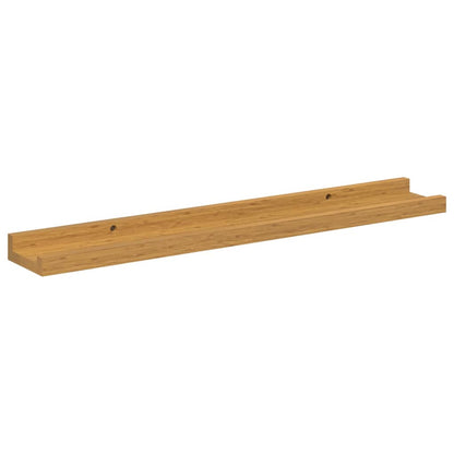vidaXL Wall Shelf with Shelf 2 pcs Beige 60 x 9 x 3 cm Engineered Wood