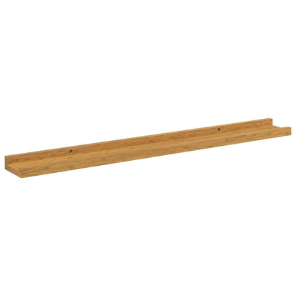 vidaXL Wall Shelf with Shelf 2 pcs Beige 80 x 9 x 3 cm Engineered Wood