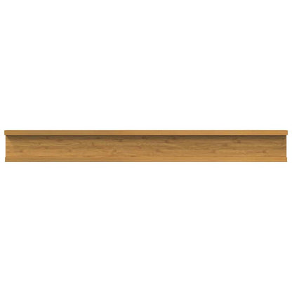 vidaXL Wall Shelf with Shelf 2 pcs Beige 80 x 9 x 3 cm Engineered Wood