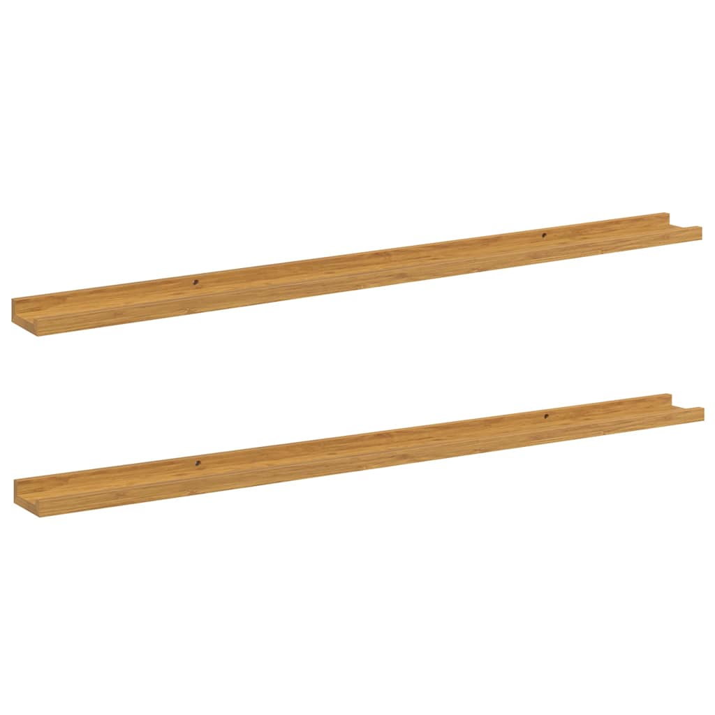 vidaXL Wall Shelf 2 pcs Beige 115 x 9 x 3 cm Engineered Wood