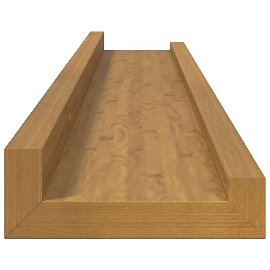 vidaXL Wall Shelf with Shelf 4 pcs Beige 60 x 9 x 3 cm Engineered Wood