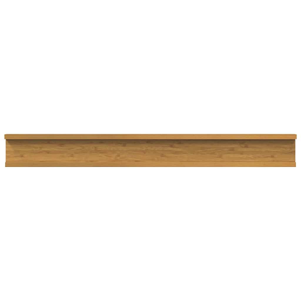 vidaXL Wall Shelf with Shelf 4 pcs Beige 80 x 9 x 3 cm Engineered Wood