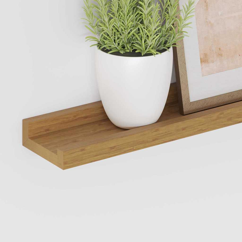 vidaXL Wall Shelf 4 pcs Beige 100 x 9 x 3 cm Engineered Wood