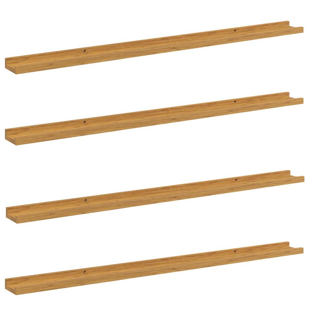 vidaXL Wall Shelf 4 pcs Beige 115 x 9 x 3 cm Engineered Wood