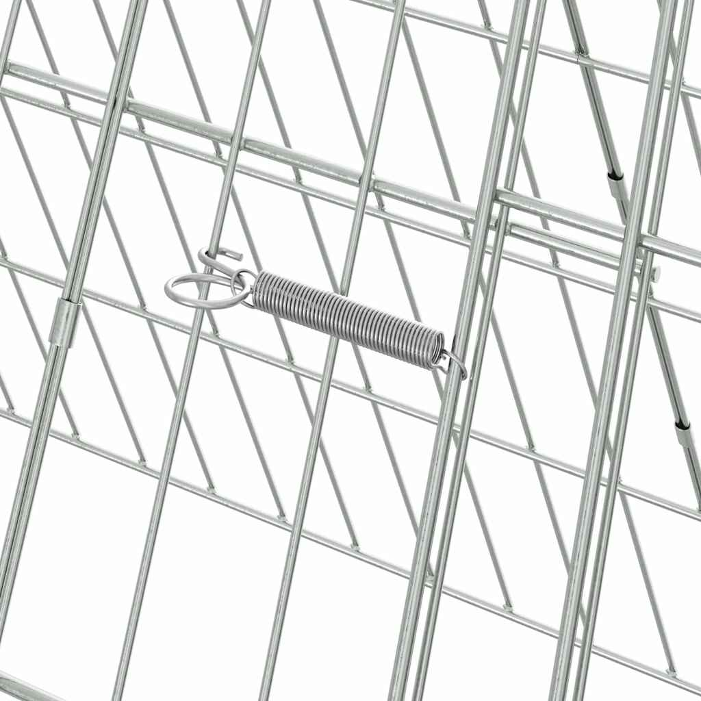 vidaXL Rabbit Cage Silver 110 x 55 x 55 cm Galvanised Steel