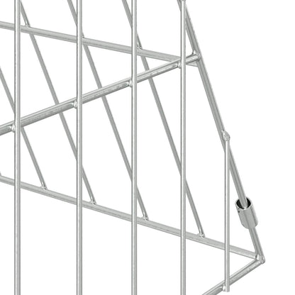 vidaXL Rabbit Cage Silver 110 x 55 x 55 cm Galvanised Steel