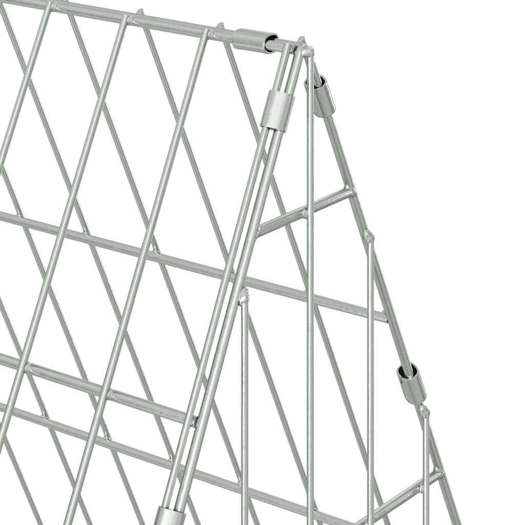 vidaXL Rabbit Cage Silver 110 x 55 x 55 cm Galvanised Steel
