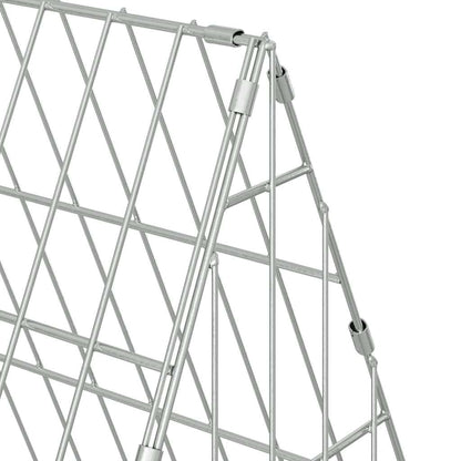 vidaXL Rabbit Cage Silver 110 x 55 x 55 cm Galvanised Steel