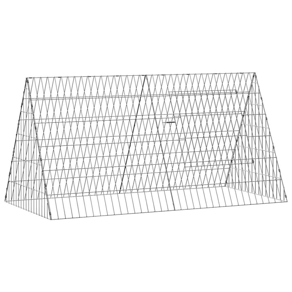 vidaXL Rabbit Cage Silver 110 x 55 x 55 cm Galvanised Steel