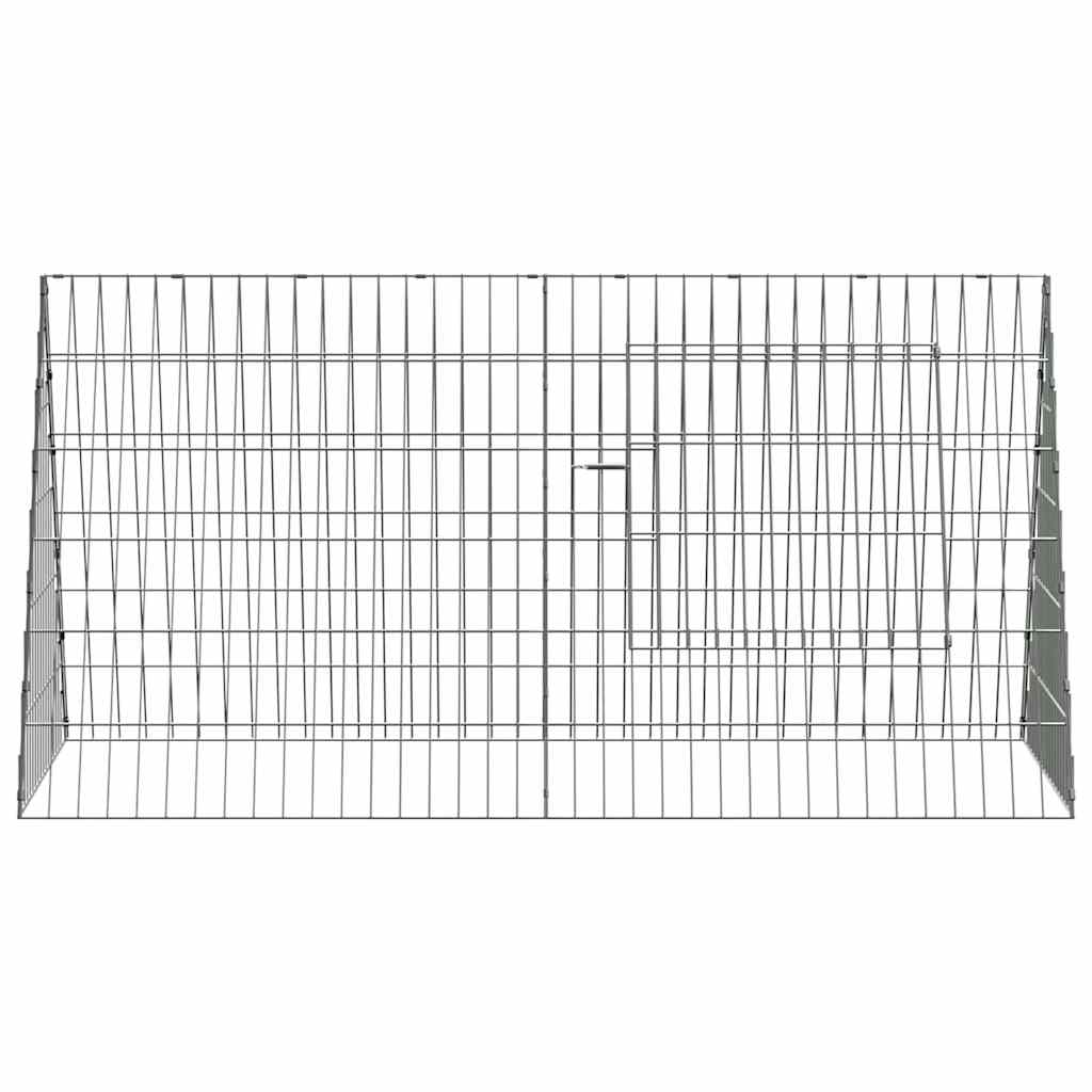 vidaXL Rabbit Cage Silver 110 x 55 x 55 cm Galvanised Steel