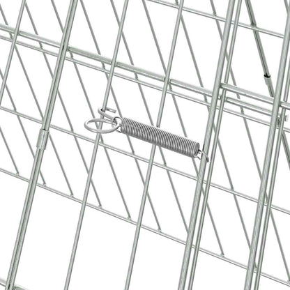 vidaXL Rabbit Cage Silver 215 x 55 x 55 cm Galvanised Steel