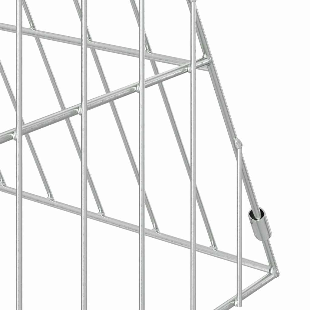 vidaXL Rabbit Cage Silver 215 x 55 x 55 cm Galvanised Steel