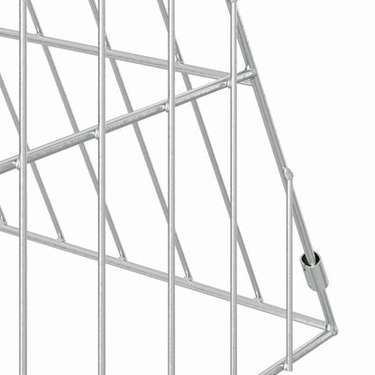 vidaXL Rabbit Cage Silver 215 x 55 x 55 cm Galvanised Steel