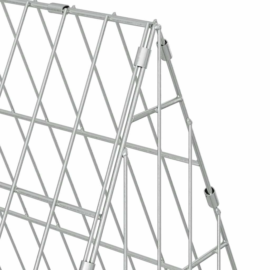 vidaXL Rabbit Cage Silver 215 x 55 x 55 cm Galvanised Steel