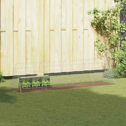 vidaXL Rabbit Cage Silver 215 x 55 x 55 cm Galvanised Steel