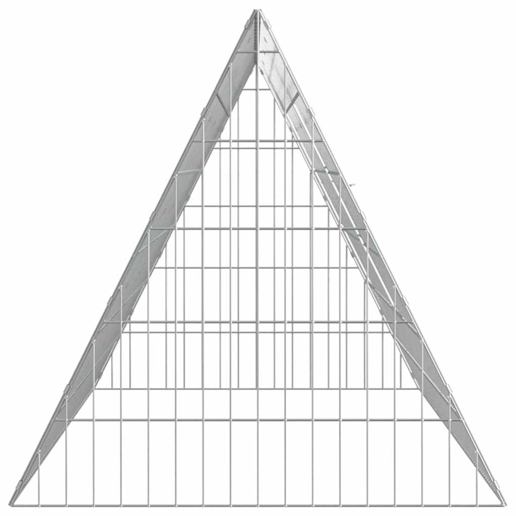 vidaXL Rabbit Cage Silver 215 x 55 x 55 cm Galvanised Steel