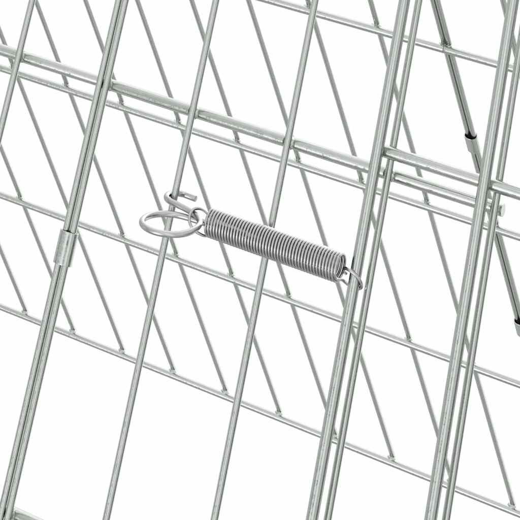 vidaXL Rabbit Cage Silver 430 x 55 x 55 cm Galvanised Steel