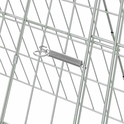 vidaXL Rabbit Cage Silver 430 x 55 x 55 cm Galvanised Steel