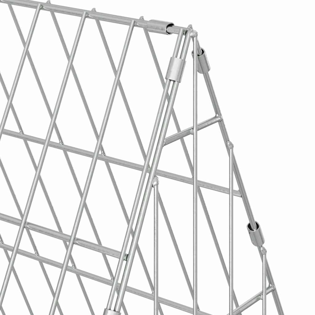 vidaXL Rabbit Cage Silver 430 x 55 x 55 cm Galvanised Steel