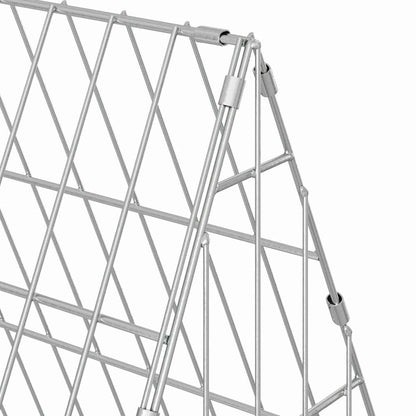 vidaXL Rabbit Cage Silver 430 x 55 x 55 cm Galvanised Steel