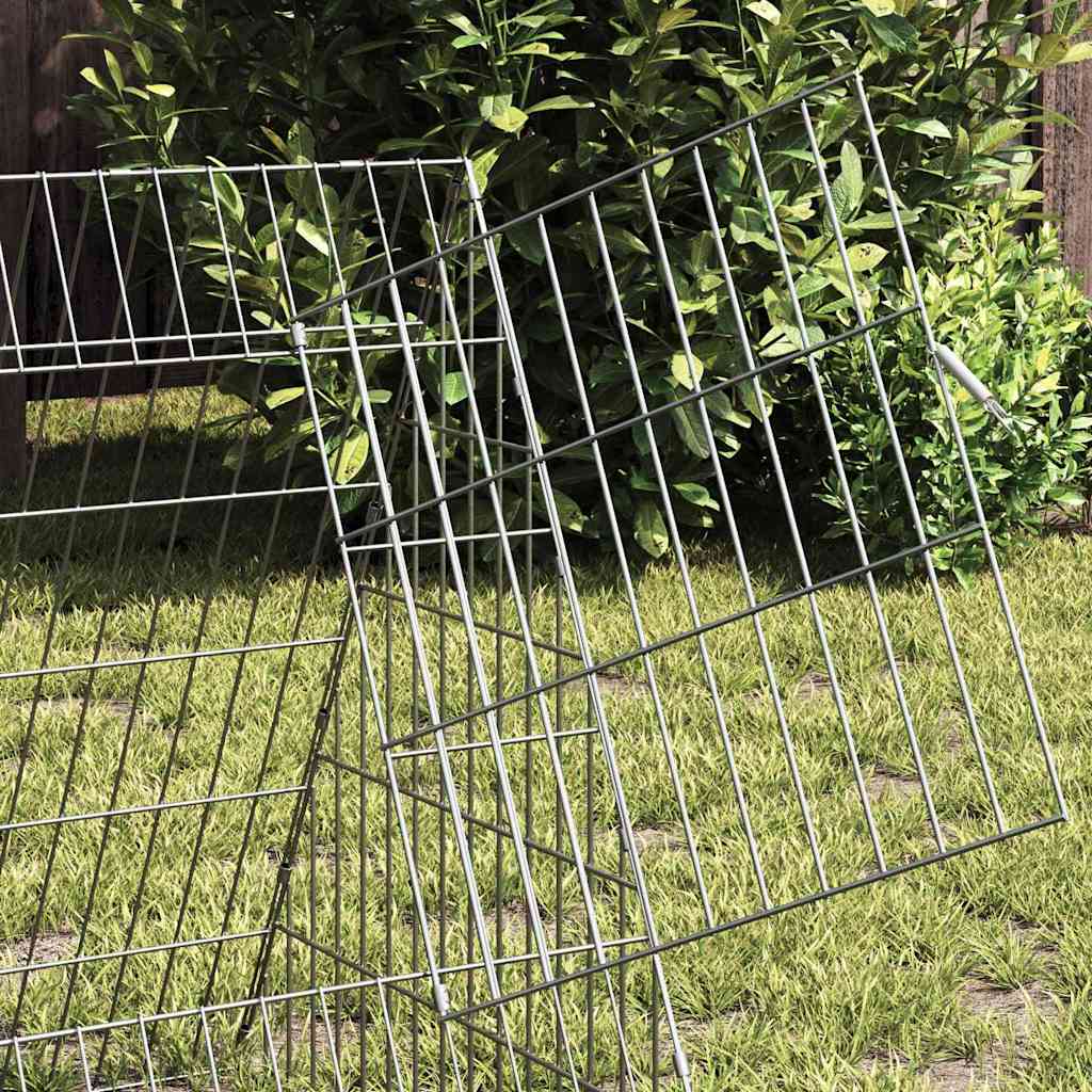 vidaXL Rabbit Cage Silver 430 x 55 x 55 cm Galvanised Steel