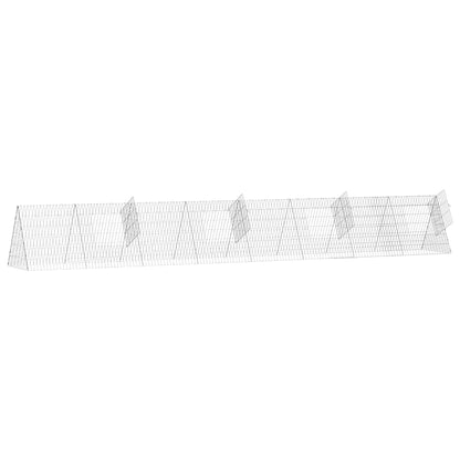 vidaXL Rabbit Cage Silver 430 x 55 x 55 cm Galvanised Steel