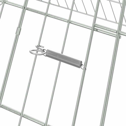 vidaXL Rabbit Cage Silver 110 x 100 x 85 cm Galvanised Steel