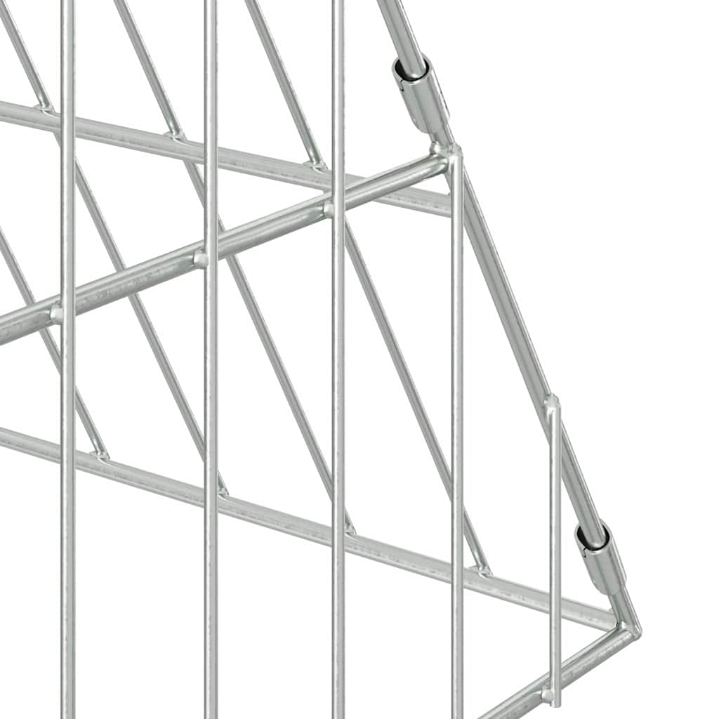 vidaXL Rabbit Cage Silver 110 x 100 x 85 cm Galvanised Steel