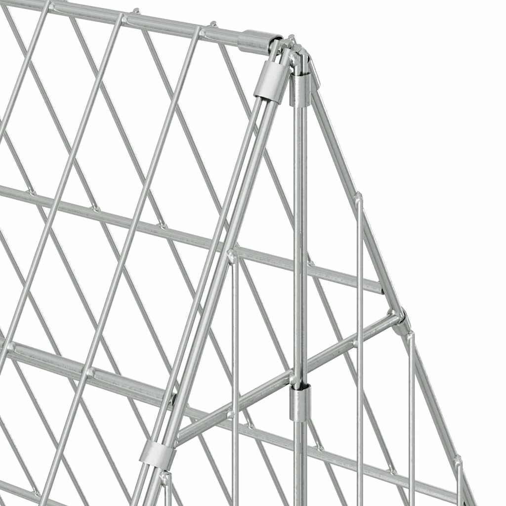 vidaXL Rabbit Cage Silver 110 x 100 x 85 cm Galvanised Steel