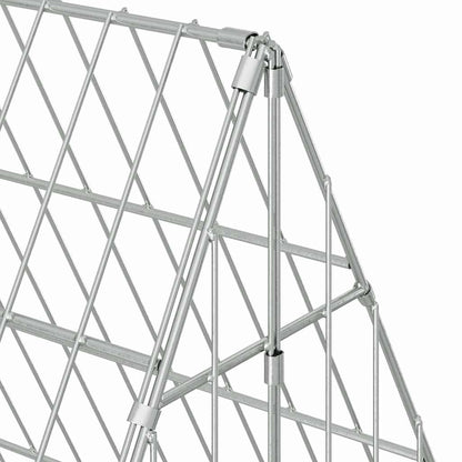 vidaXL Rabbit Cage Silver 110 x 100 x 85 cm Galvanised Steel