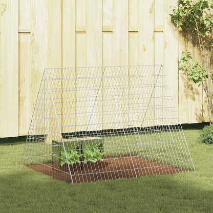 vidaXL Rabbit Cage Silver 110 x 100 x 85 cm Galvanised Steel