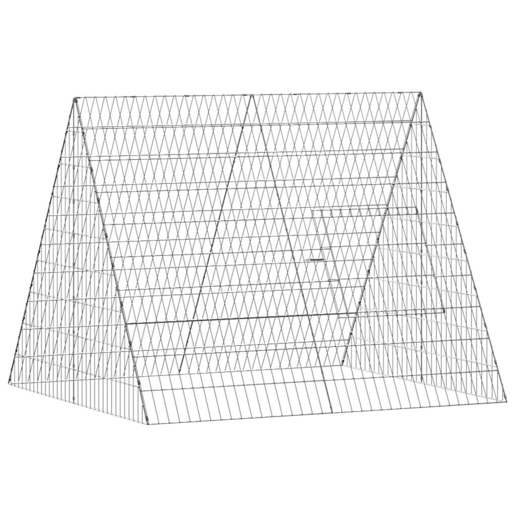 vidaXL Rabbit Cage Silver 110 x 100 x 85 cm Galvanised Steel