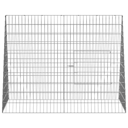 vidaXL Rabbit Cage Silver 110 x 100 x 85 cm Galvanised Steel