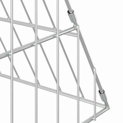 vidaXL Rabbit Cage Silver 215 x 100 x 85 cm Galvanised Steel