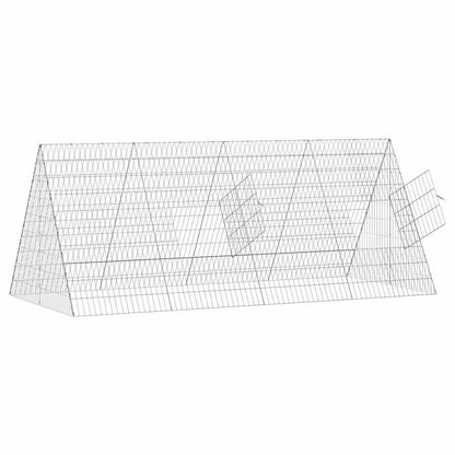vidaXL Rabbit Cage Silver 215 x 100 x 85 cm Galvanised Steel