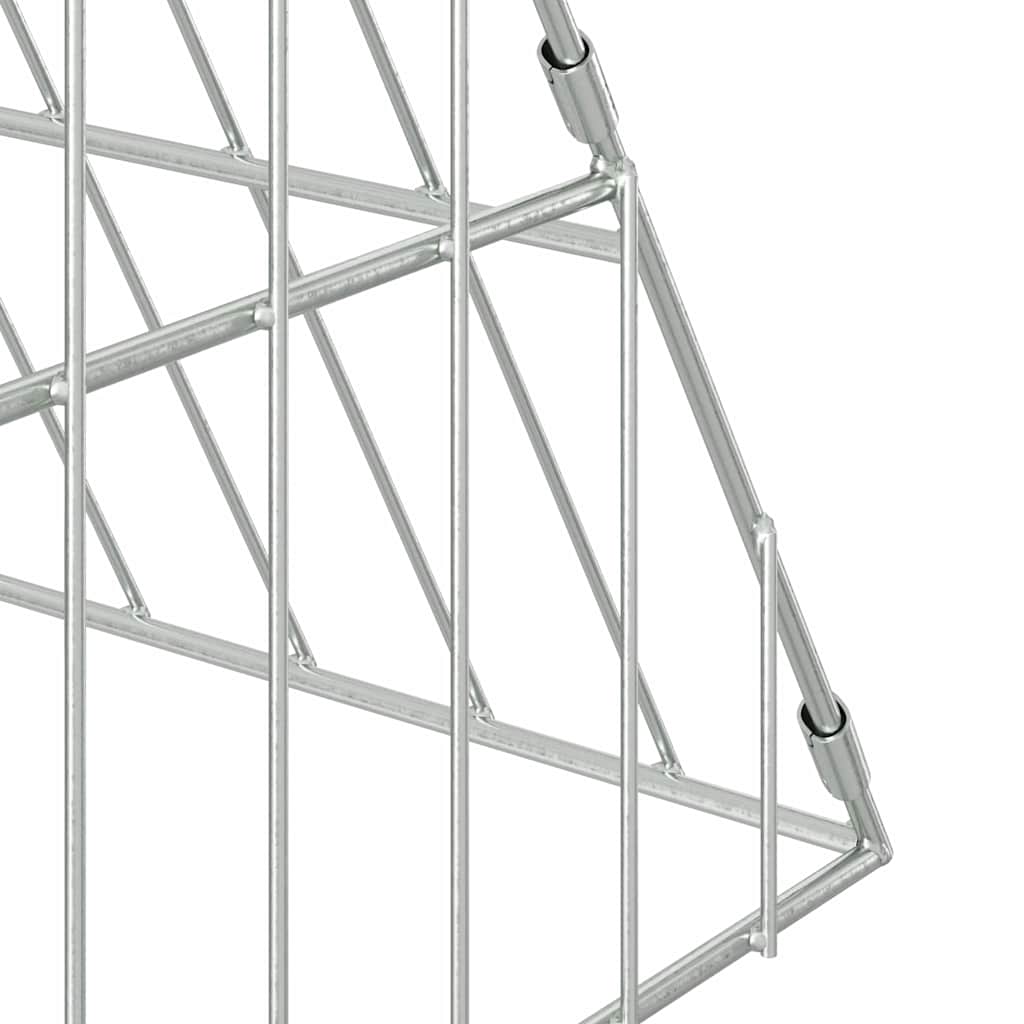 vidaXL Rabbit Cage Silver 430 x 100 x 85 cm Galvanised Steel