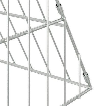 vidaXL Rabbit Cage Silver 430 x 100 x 85 cm Galvanised Steel