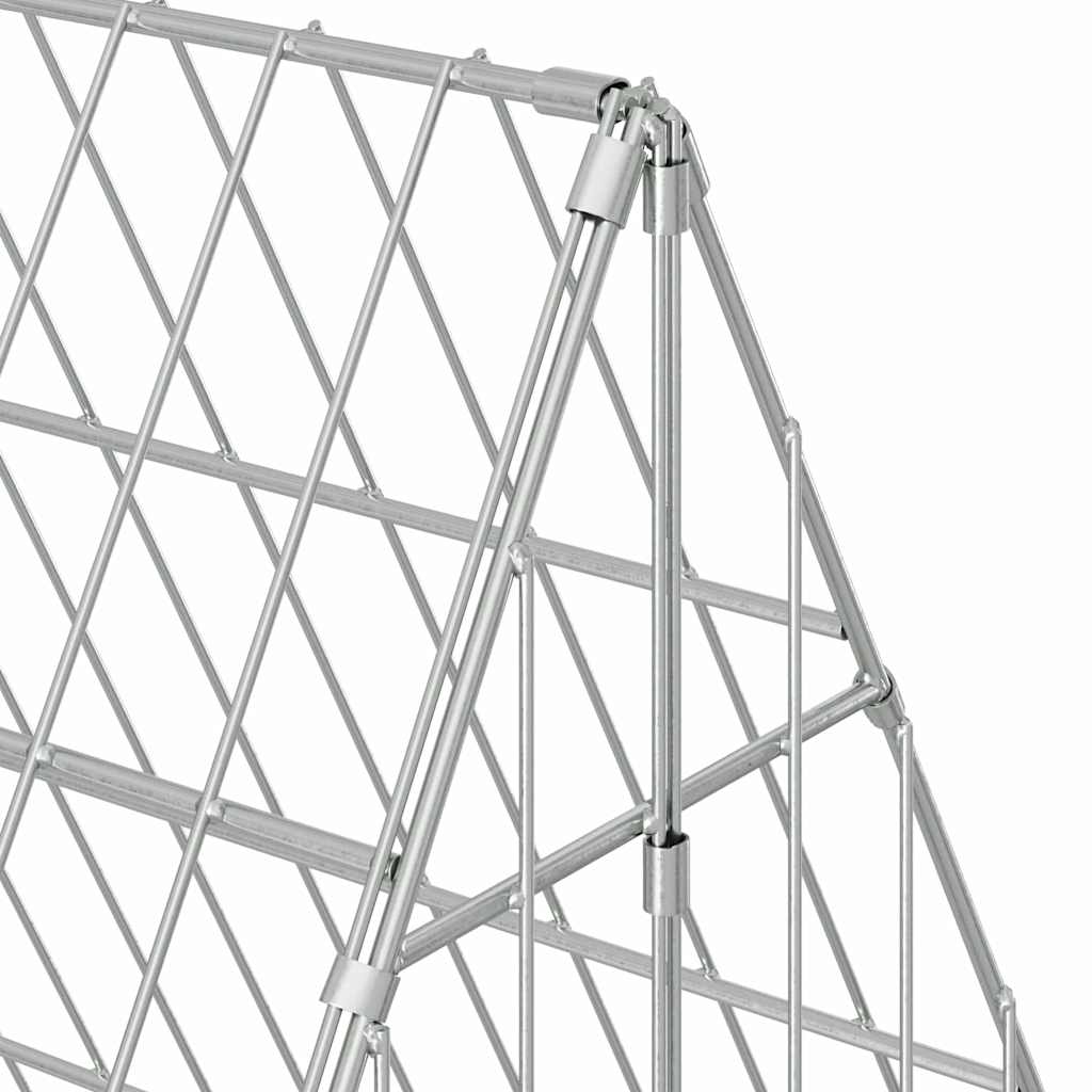 vidaXL Rabbit Cage Silver 430 x 100 x 85 cm Galvanised Steel
