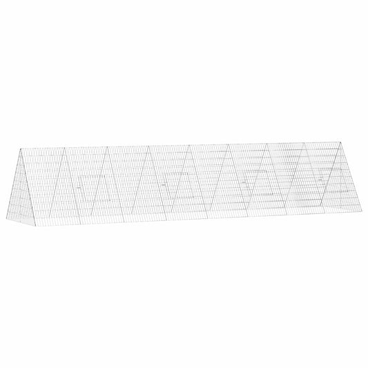 vidaXL Rabbit Cage Silver 430 x 100 x 85 cm Galvanised Steel