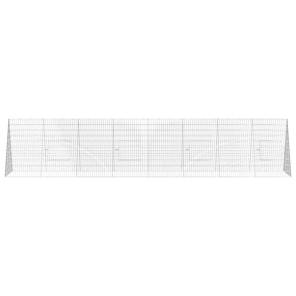vidaXL Rabbit Cage Silver 430 x 100 x 85 cm Galvanised Steel