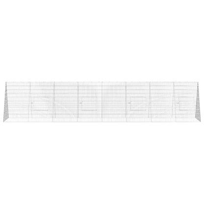 vidaXL Rabbit Cage Silver 430 x 100 x 85 cm Galvanised Steel